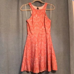 Jealous Tomato Tank Fit & Flair Dress in coral